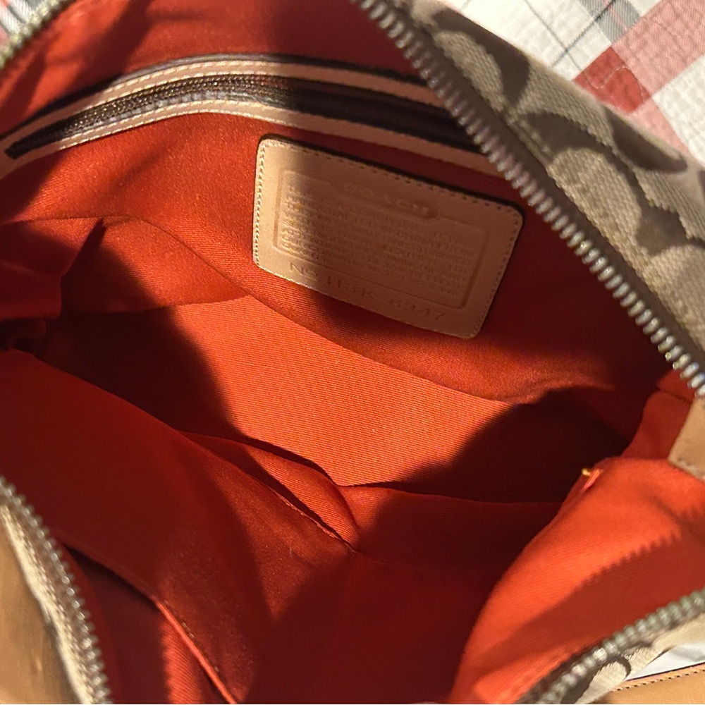 Genuine vintage COACH 6347 tan crossbody shoulder bag logo year 2003 - Picture 9 of 16